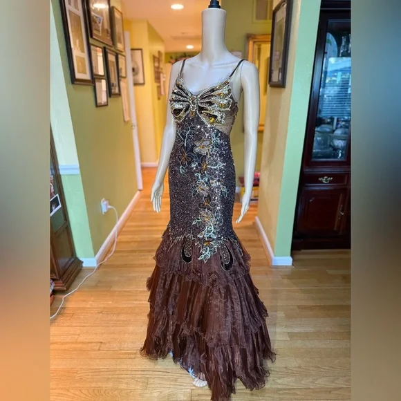 Y2K Vintage Butterfly Prom Dress - Picture 3 of 8